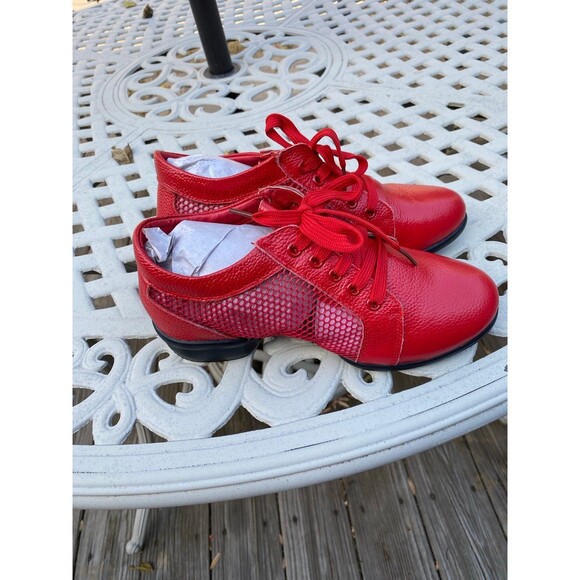 VEACAM Unisex Italian Soft Leather Red Shoes Anti Slip Size 10.5 - Picture 4 of 12